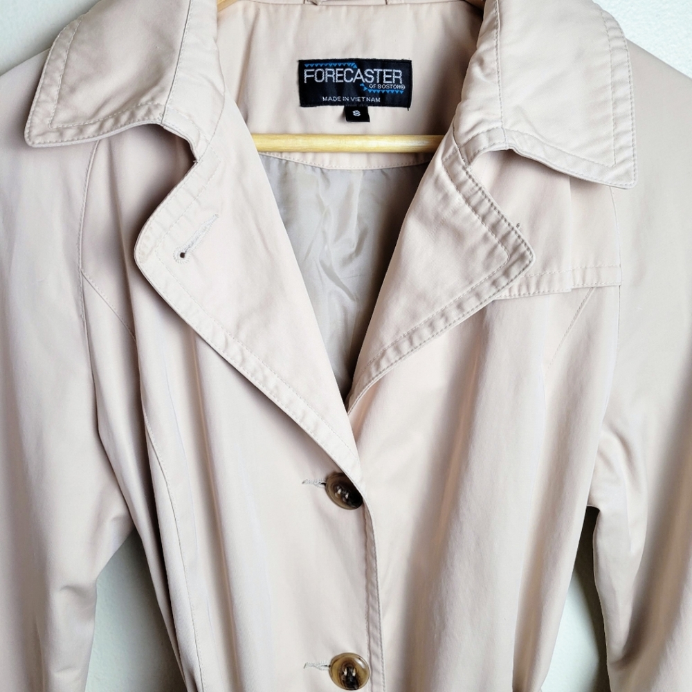 Forecaster of Boston Tan Belted Trenchcoat Size Small - Picture 5 of 13